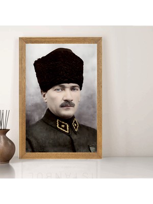 Lioncraft Mustafa Kemal Atatürk Tablo, Çerçeveli Cam Tablo 20X30 cm