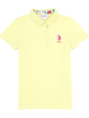 U.S. Polo Assn. Kız Çocuk Açık Sarı Tişört Basic 50265668-VR004