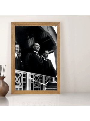 Lioncraft Mustafa Kemal Atatürk Tablo, Çerçeveli Cam Tablo 20X30 cm