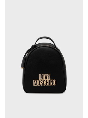 Love Moschino Logolu Ayarlanabilir Çift Askılı Sırt Çantası Bayan Sırt Çantası JC433BPP0LKO0000