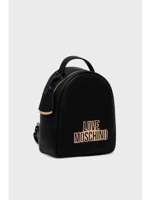 Love Moschino Logolu Ayarlanabilir Çift Askılı Sırt Çantası Bayan Sırt Çantası JC433BPP0LKO0000