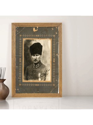 Lioncraft Mustafa Kemal Atatürk Tablo, Çerçeveli Cam Tablo 20X30 cm