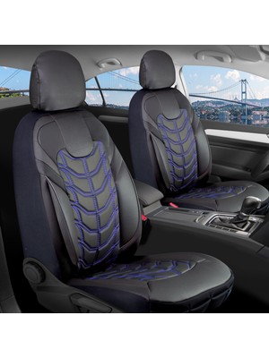 Startcar 
honda Legend Uyumlu Full Deri Oto Koltuk Kılıfı Ön Arka Set Classy Model Siyah Mavi Sc
