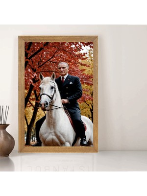 Lioncraft Mustafa Kemal Atatürk Tablo, Çerçeveli Cam Tablo 20X30 cm