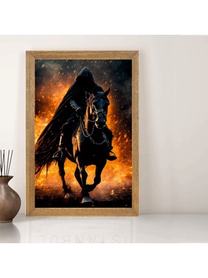 Lioncraft Şövalye Tablo, Çerçeveli Cam Tablo 30X45 cm