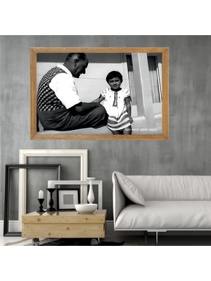 Lioncraft Mustafa Kemal Atatürk Tablo, Çerçeveli Cam Tablo 20X30 cm