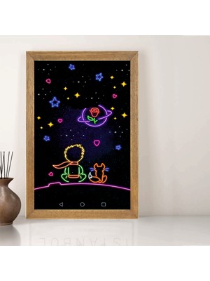 Lioncraft Küçük Prens Tablo, Çerçeveli Cam Tablo 30X45 cm