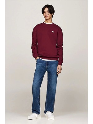 Tommy Hilfiger Erkek Bordo Sweatshirt