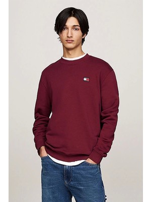 Tommy Hilfiger Erkek Bordo Sweatshirt