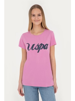 U.S. Polo Assn. Kadın Menekşe Bisiklet Yaka Tişört 50288687-VR037