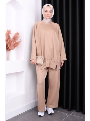 Vizon Nervürlü Pantolonlu Oys Takım