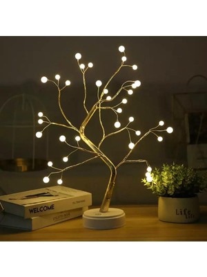 Piraye Gift Incili Bonsai Işıklı Ağaç Masa Üstü LED