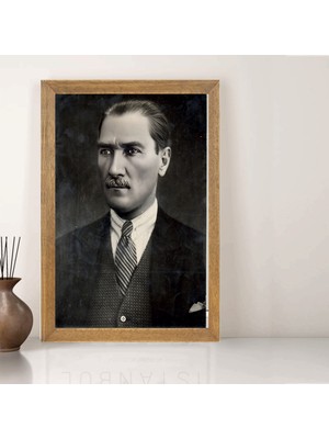 Lioncraft Mustafa Kemal Atatürk Tablo, Çerçeveli Cam Tablo 20X30 cm