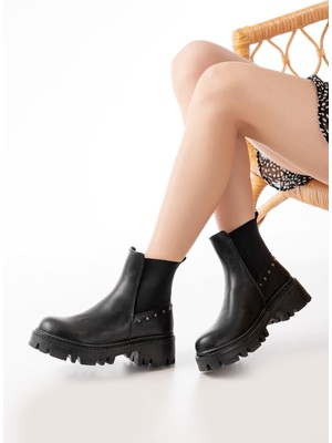 Shemard Siyah Lastikli Günlük Kadın Bot