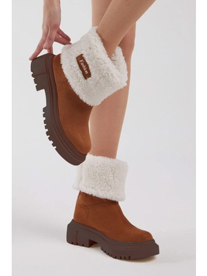 Kadın Içi Yünlü Rahat Kalıp Bot, Kaymaz Taban Kadın Bot