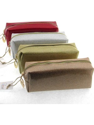 Unicus Kalem Çantası Simli Rugan Xl (1 Adet)