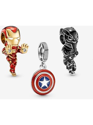 Lines Bijuteri Marvel Avengers Kahramanları Charm Üçlüsü