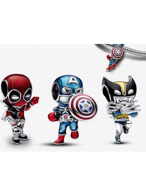 Lines Bijuteri Marvel Avengers Üçlü Karekter Charm Seti