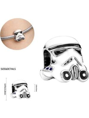 Lines Bijuteri Star Wars Stormtrooper Helmet Charm 925 Ayar Gümüş