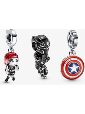 Lines Bijuteri Marvel Karakter Cazibesi Charm Üçlüsü