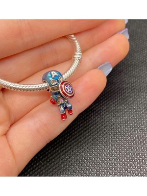 Lines Bijuteri Marvel The Avengers Captain America Charm