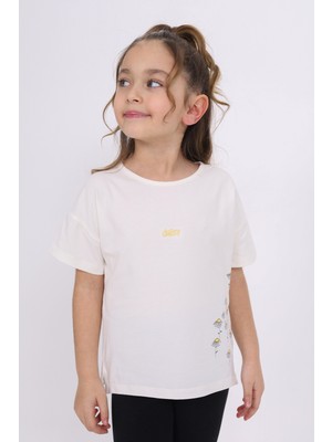 Toontoy Kız Çocuk Nakışlı Tişört