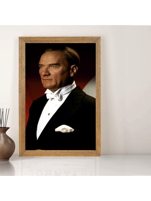 Lioncraft Mustafa Kemal Atatürk Tablo, Çerçeveli Cam Tablo 30X45 cm