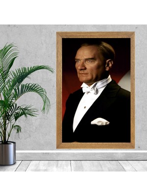 Lioncraft Mustafa Kemal Atatürk Tablo, Çerçeveli Cam Tablo 30X45 cm