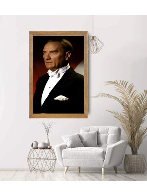 Lioncraft Mustafa Kemal Atatürk Tablo, Çerçeveli Cam Tablo 30X45 cm