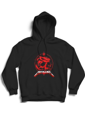 The Fame Metallica, Vrs-Red, Rock Metal Müzik Grubu, Unisex Pamuklu Kapüşonlu Sweatshirt Hoodie