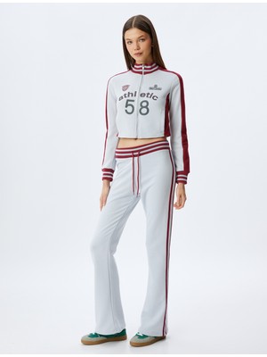 Koton Ispanyol Paça Beli Lastikli Şerit Detaylı Eşofman Altı