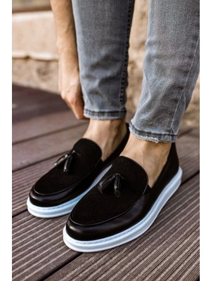 Saklı Moda CH002 Cbt Loafer Pelle Erkek Ayakkabı Sıyah