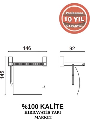 Çelik Banyo Paslanmaz Pirinç Swwor Geniș Kağıtlık