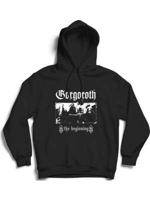 The Fame Gorgoroth, The Beginning, Rock Black Metal Müzik Grubu, Pamuklu Kapüşonlu Sweatshirt Hoodie