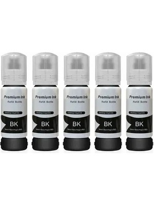 Oratek Epson 103 Uyumlu Siyah Ithal Mürekkep -L1210-L1250-L3210-L3211-L3250-L3251-L3152-L3156-L3256-L3260-L5290-L5296 / 5 Adet