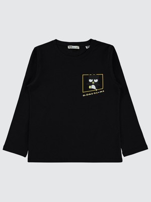 Civil Boys Erkek Çocuk Sweatshirt 6-9 Yaş Siyah