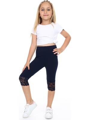 Toontoy Kız Çocuk Paça Dantel Detaylı Kapri