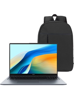 Huawei Huawei matebook D16 2024 Intel Core I5 12450H 8gb 1tb SSD Freedos 16" IPS Taşınabilir Bilgisayar + Sırt Çantası Hediye