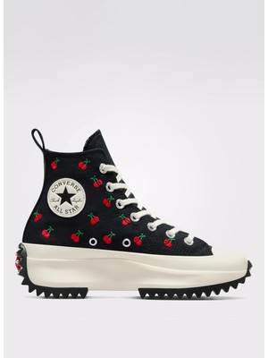 Converse Siyah Kadın Kanvas Lifestyle Ayakkabı A08113C.001-RUN Star Hıke Platform