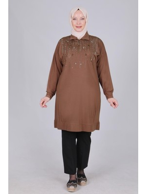 ottomanwear.com Büyük Beden Tunik Kahve OTW20103