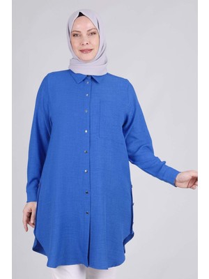 ottomanwear.com Büyük Beden Tunik Saks OTW2336