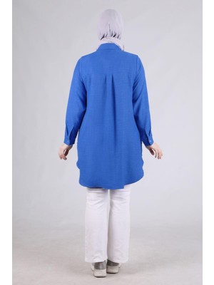 ottomanwear.com Büyük Beden Tunik Saks OTW2336