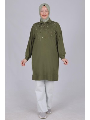 ottomanwear.com Büyük Beden Tunik Haki OTW20103