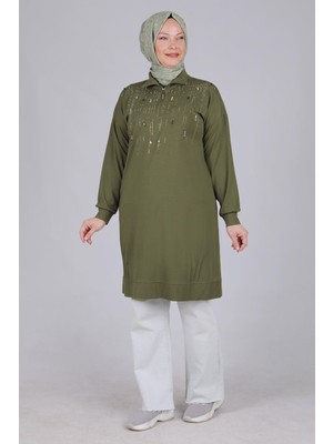 ottomanwear.com Büyük Beden Tunik Haki OTW20103