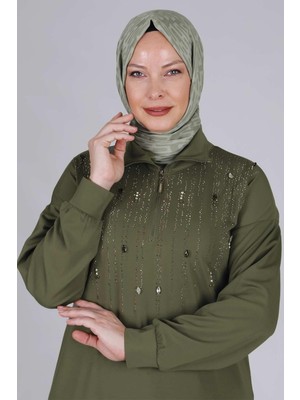 ottomanwear.com Büyük Beden Tunik Haki OTW20103