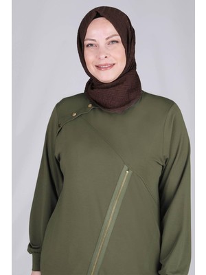 ottomanwear.com Büyük Beden Spor Tunik Haki OTW20101