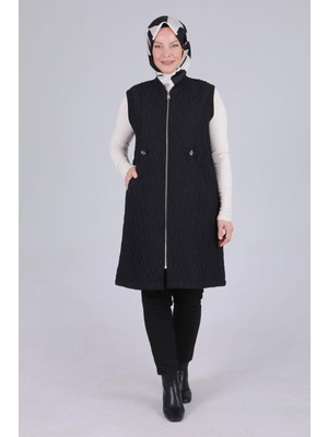 ottomanwear.com Büyük Beden Kapitone Yelek Siyah OTW3002