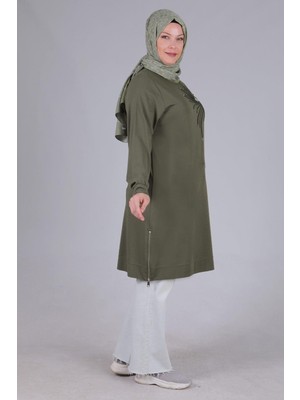 ottomanwear.com Büyük Beden Tunik Haki OTW20104