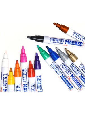 Paint Marker Munhwa Paint Marker 12'li Paket  Markalama  Kalemi Beyaz