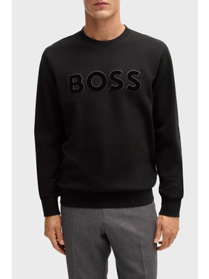 Boss Pamuklu Regular Fit Bisiklet Yaka Logolu Sweat Erkek Sweat 50524360 001